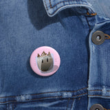 Mocha Button Pin