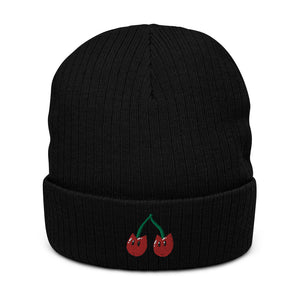 Twin Cherry Beanie Hat