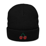 Twin Cherry Beanie Hat